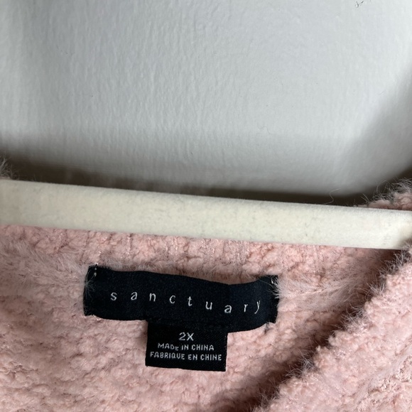 Sanctuary Teddy Fleece Sweater in Pink - Picture 4 of 7